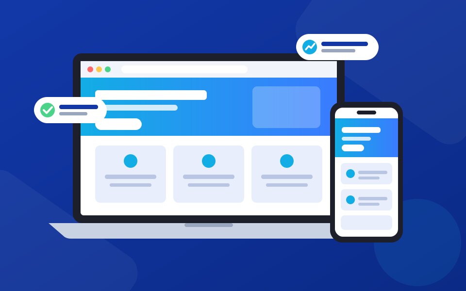 Website laten maken - responsive website op laptop en smartphone